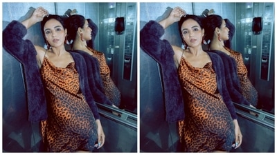 In the end, Jasmin chose black heels, statement rings and stone-adorned drop earrings for the accessories. A sleek bun, mascara-adorned lashes, glowing skin, blushed cheeks, beaming highlighter, sharp contouring, subtle eye shadow, blush pink lip shade, and on-fleek brows completed the make-up picks. (Instagram) In the end, Jasmin chose black heels, statement rings and stone-adorned drop earrings for the accessories. A sleek bun, mascara-adorned lashes, glowing skin, blushed cheeks, beaming highlighter, sharp contouring, subtle eye shadow, blush pink lip shade, and on-fleek brows completed the make-up picks. (Instagram)