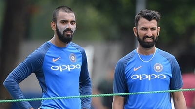 KL Rahul and Cheteshwar Pujara. (Getty) KL Rahul and Cheteshwar Pujara. (Getty)