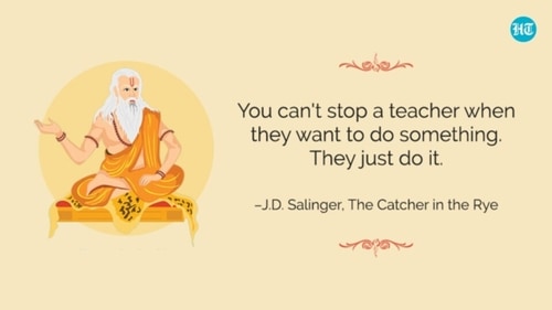 “You can't stop a teacher when they want to do something. They just do it.” ― J.D. Salinger, The Catcher in the Rye “You can't stop a teacher when they want to do something. They just do it.” ― J.D. Salinger, The Catcher in the Rye