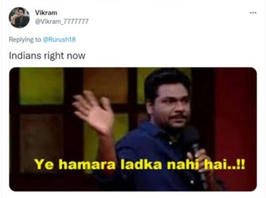 A meme criticising Ranveer Singh's behaviour with Bear Grylls on the show.