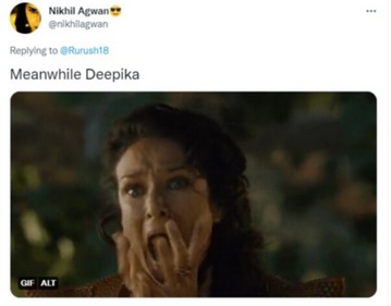 Many memes imagined how a shocked Deepika Padukone would react to the moment.