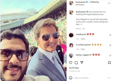 Aman Gupta with Tom Cruise in London. Aman Gupta with Tom Cruise in London. 
