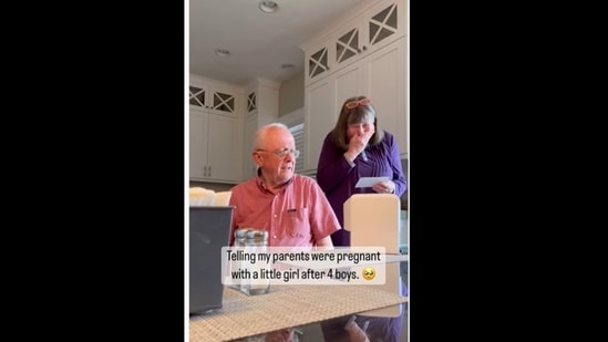 The elderly couple felt overwhelmed when they got to know that they would become grandparents again.&nbsp;(meg_mclachlan/Instagram)