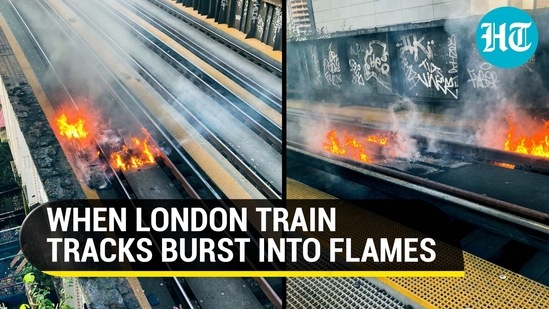 WHEN LONDON TRAIN TRACKS BURST INTO FLAMES WHEN LONDON TRAIN TRACKS BURST INTO FLAMES