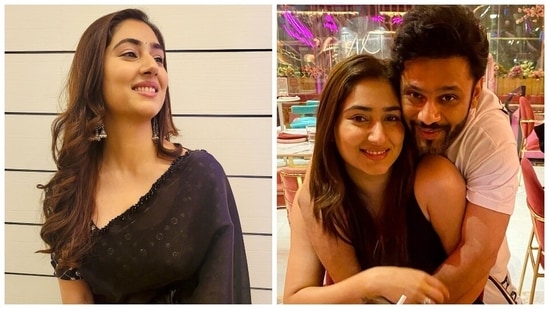 Disha Parmar in black saree proves she knows how to ace Indian wear, Rahul Vaidya hearts new pics&nbsp;(Instagram)