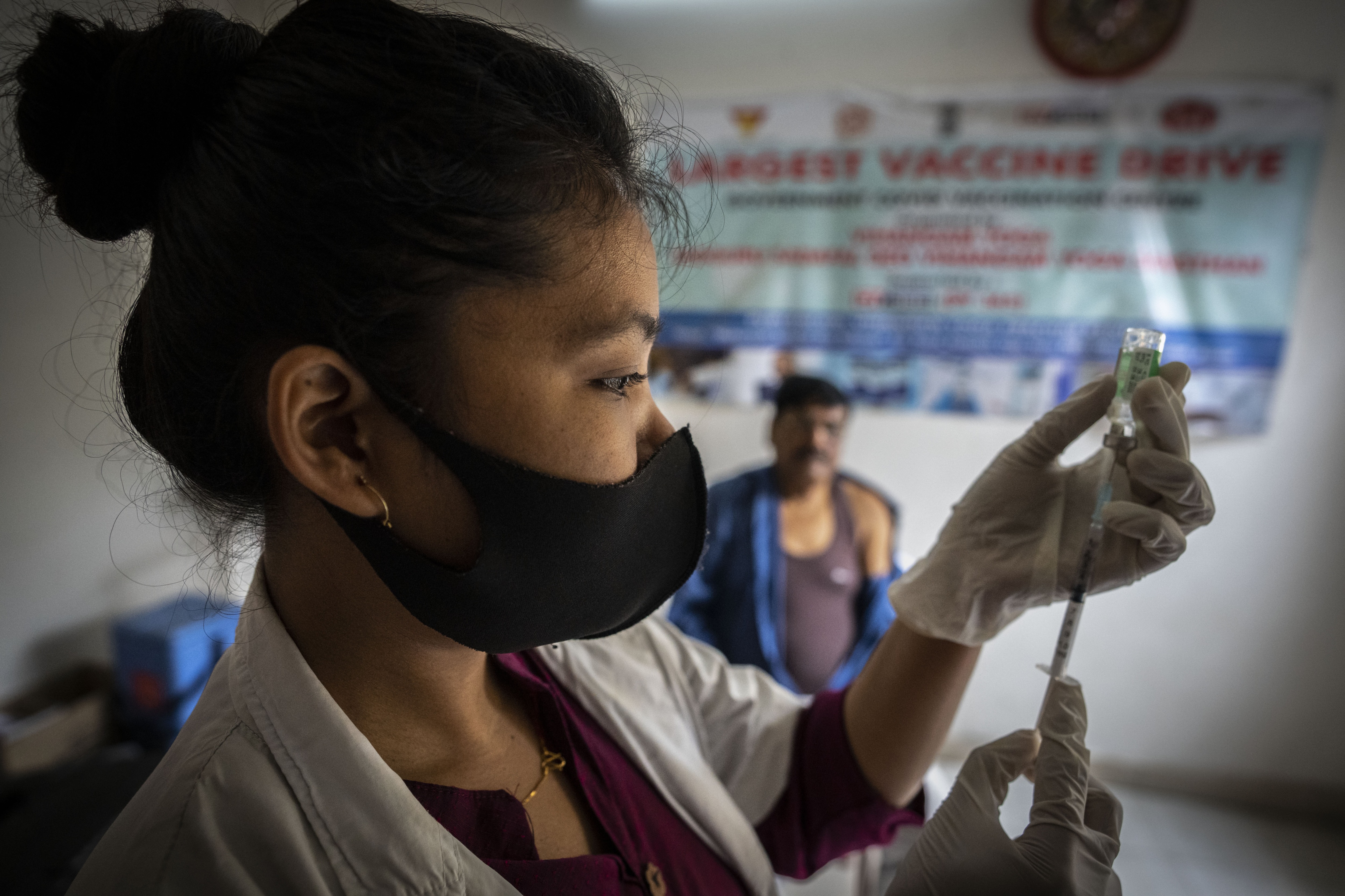 A nurse prepares to administer vaccine for COVID-19 at a private vaccination centre&nbsp; (AP file image)