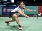 Saina beat compatriot Malvika Bansod 21-18, 21-15, in a match that lasted 34 minutes.(AP) Saina beat compatriot Malvika Bansod 21-18, 21-15, in a match that lasted 34 minutes.(AP)