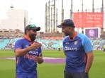 Mohammed Shami with bowling coach Paras Mhambrey(Screengrab) Mohammed Shami with bowling coach Paras Mhambrey(Screengrab)