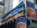 The first images from the James Webb Space Telescope released by NASA are visible on Morgan Stanley's sign at Times Square in New York.(Twitter/Morgan Stanley) The first images from the James Webb Space Telescope released by NASA are visible on Morgan Stanley's sign at Times Square in New York.(Twitter/Morgan Stanley)
