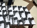 According to a customs official quoted by ANI, the couple also confessed to an earlier incident in which 25 guns were brought into India (Credit: ANI) According to a customs official quoted by ANI, the couple also confessed to an earlier incident in which 25 guns were brought into India (Credit: ANI)
