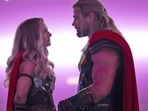 Natalie Portman shared a kiss with Chris Hemsworth in Thor: Love and Thunder. Natalie Portman shared a kiss with Chris Hemsworth in Thor: Love and Thunder.