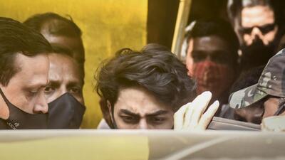Aryan Khan, son of Bollywood actor Shah Rukh Khan, after being released from Arthur Road jail on October 30, 2021. (PTI File Photo)