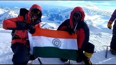 The young mountaineer was accompanied by her father, Karthikeyan Sundaram, on the Mount Denali expedition.