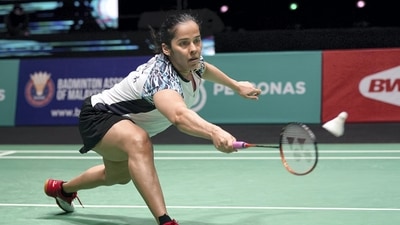 Saina beat compatriot Malvika Bansod 21-18, 21-15, in a match that lasted 34 minutes. (AP)
