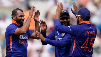 Team India players in action (AP)