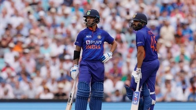 India's Shikhar Dhawan and Rohit Sharma (Action Images via Reuters)