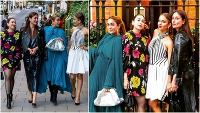 Karisma Kapoor, Kareena Kapoor, Amrita Arora and Natasha Poonawalla went for a day out in London. All of them shared pictures from the outing on their Instagram handles. Kareena wrote on Instagram, “You can’t sit with us… but you can stand and pose with us… cause that’s what we love to do.” Karisma also shared a photo and wrote, “No caption needed.” Amrita shared an Instagram post with the caption, “Just us.” 