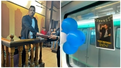 Gaurav Taneja has shared a glimpse of his birthday party in a Metro. Gaurav Taneja has shared a glimpse of his birthday party in a Metro. 