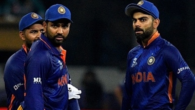 Rohit Sharma and Virat Kohli - the two batting superstars of Indian cricket.&nbsp; (Getty)