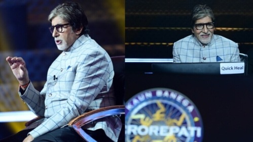 Amitabh Bachchan posted photos KBC sets. Amitabh Bachchan posted photos KBC sets.
