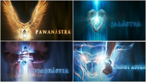 ‘Jal (water) Astra, Pawan (wind) Astra, and the Agny (fire) Astra’ and other astras 'weapons' that feature in Brahmastra Part 1: Shiva. ‘Jal (water) Astra, Pawan (wind) Astra, and the Agny (fire) Astra’ and other astras 'weapons' that feature in Brahmastra Part 1: Shiva.
