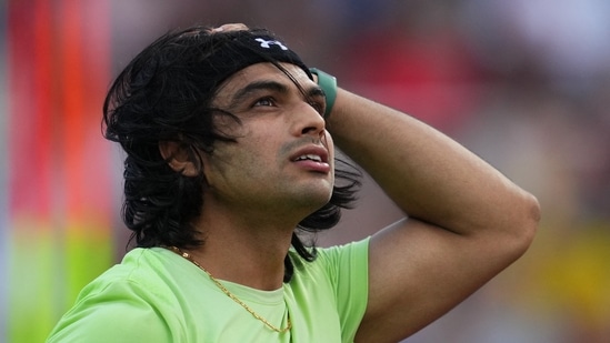 Neeraj Chopra recalled instances where his best has come towards the end of a competition(REUTERS)