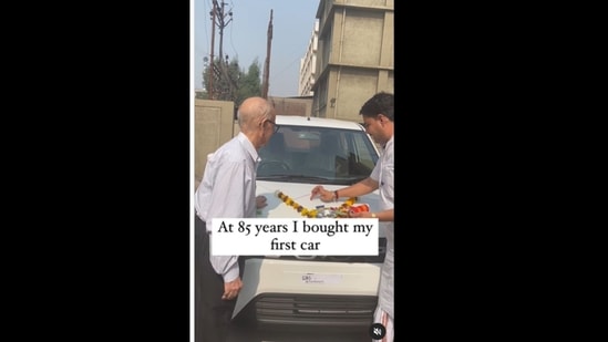 Elderly man buys first car at 85 after starting his own ...