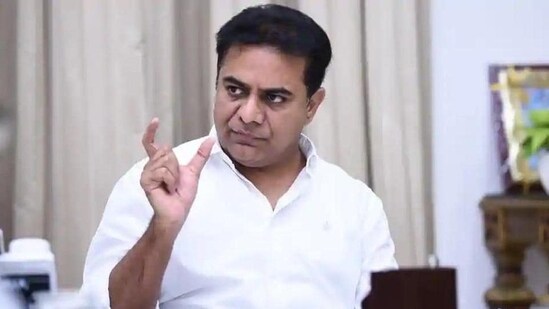 KTR said his competition is not with Bengaluru.(HT PHOTO.)