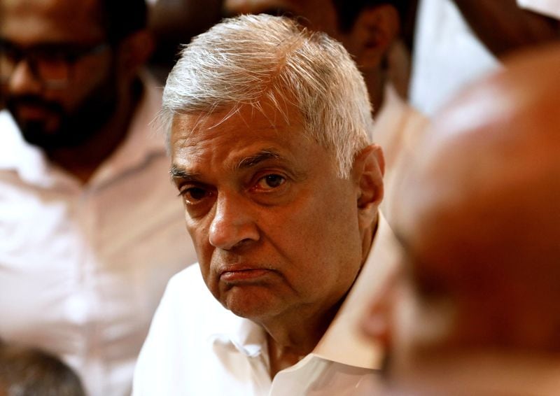 File photo of Sri Lanka's acting president and prime minister Ranil Wickremesinghe. (REUTERS)
