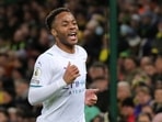 Raheem Sterling celebrates&nbsp;
