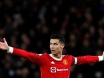Manchester United's Cristiano Ronaldo reacts
