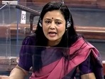 Trinaool Congress MP Mahua Moitra also courted controversy after she said the version of goddess Kali she believed in was a ‘meat-eating and alcohol-accepting' (File/HT Photo)
