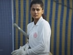 Taapsee Pannu in a still from Shabaash Mithu. Taapsee Pannu in a still from Shabaash Mithu.