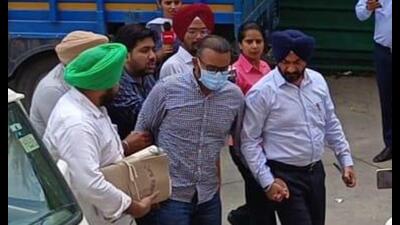 A Mohali court on Thursday sent Daljit Singh Gilzian, nephew of former forest minister Sangat Singh Gilzian, to police custody till July 17, a day after he was arrested by the Punjab Vigilance Bureau (VB) for allegedly acting as a middleman to collect bribes and kickbacks on behalf of his uncle, who is facing corruption charges. A Mohali court on Thursday sent Daljit Singh Gilzian, nephew of former forest minister Sangat Singh Gilzian, to police custody till July 17, a day after he was arrested by the Punjab Vigilance Bureau (VB) for allegedly acting as a middleman to collect bribes and kickbacks on behalf of his uncle, who is facing corruption charges.