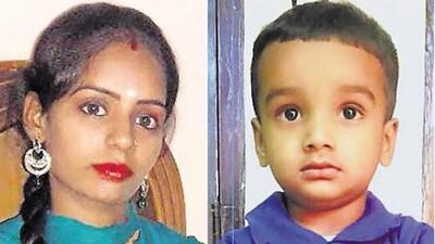 Sandeep Kaur, 30, and her four-year-old son Nishan Singh, who were killed in the bike-car collision in Punjab’s Gharuan on Wednesday night. (HT) Sandeep Kaur, 30, and her four-year-old son Nishan Singh, who were killed in the bike-car collision in Punjab’s Gharuan on Wednesday night. (HT)
