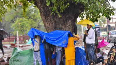 Delhi recorded trace rainfall on Wednesday between 8:30am and 5:30pm (PTI) Delhi recorded trace rainfall on Wednesday between 8:30am and 5:30pm (PTI)