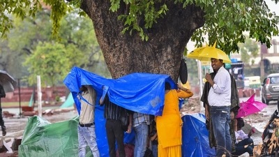 On Thursday, parts of Delhi received light rain, but that had little impact on the humidity and heat, which remained high throughout the day, meteorological officials said. (PTI) On Thursday, parts of Delhi received light rain, but that had little impact on the humidity and heat, which remained high throughout the day, meteorological officials said. (PTI)