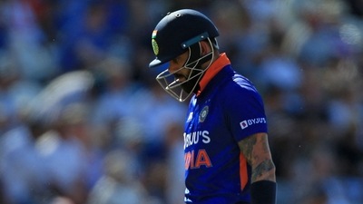 Virat Kohli walks back to the pavilion (AFP) Virat Kohli walks back to the pavilion (AFP)