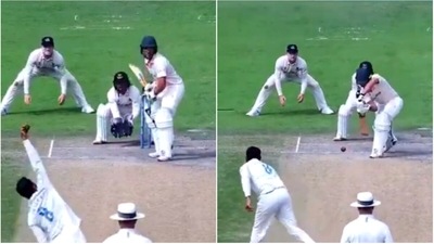 Cheteshwar Pujara bowling leg-spin for Sussex. (Twitter/SussexCCC) Cheteshwar Pujara bowling leg-spin for Sussex. (Twitter/SussexCCC)