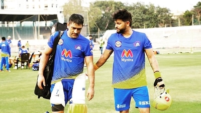 CSK skipper MS Dhoni (L) with Suresh Raina (R) (Twitter) CSK skipper MS Dhoni (L) with Suresh Raina (R) (Twitter)