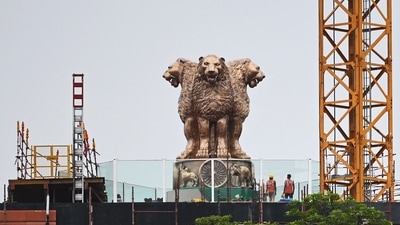 The new National Emblem is at the centre of the controversy owing to its different look which, artists say, is because of the height. The new National Emblem is at the centre of the controversy owing to its different look which, artists say, is because of the height. 