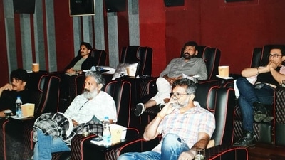 Aamir Khan holds special preview of Laal Singh Chaddha in Hyderabad. Aamir Khan holds special preview of Laal Singh Chaddha in Hyderabad.