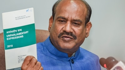 New Delhi: Lok Sabha Speaker Om Birla addresses a press conference, in New Delhi, Thursday, July 14, 2022. (PTI Photo/Kamal Singh) New Delhi: Lok Sabha Speaker Om Birla addresses a press conference, in New Delhi, Thursday, July 14, 2022. (PTI Photo/Kamal Singh)