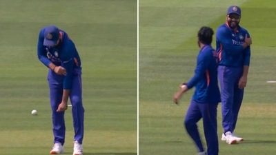 Rohit Sharma and Ravindra Jadeja in 2nd ODI against England (Twitter) Rohit Sharma and Ravindra Jadeja in 2nd ODI against England (Twitter)