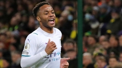 Raheem Sterling celebrates&nbsp; (REUTERS)