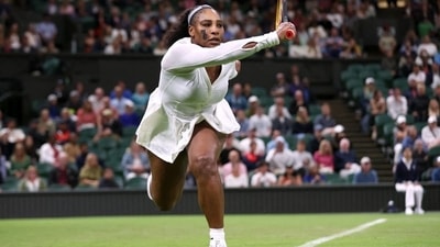 Serena Williams of the U.S. in action during her first round match against France's Harmony Tan&nbsp; (REUTERS)