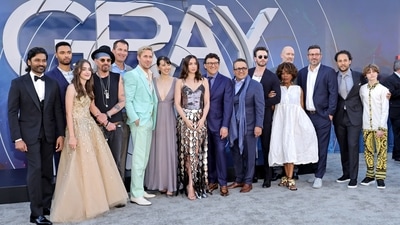 Director duo Anthony Russo and Joe Russo also joined The Gray Man team at the Los Angeles premiere. Joe Russo has also co-written the screenplay for the film with Christopher Markus and Stephen McFeely, (Getty Images/AFP) (AFP) Director duo Anthony Russo and Joe Russo also joined The Gray Man team at the Los Angeles premiere. Joe Russo has also co-written the screenplay for the film with Christopher Markus and Stephen McFeely, (Getty Images/AFP) (AFP)
