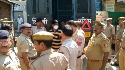 Tight security arrangements in Court premises in Hathras on Thursday. Tight security arrangements in Court premises in Hathras on Thursday.