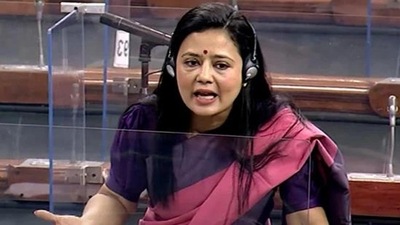 Trinaool Congress MP Mahua Moitra also courted controversy after she said the version of goddess Kali she believed in was a ‘meat-eating and alcohol-accepting' (File/HT Photo)