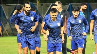 The Indian football team engage in a training session (AIFF) The Indian football team engage in a training session (AIFF)
